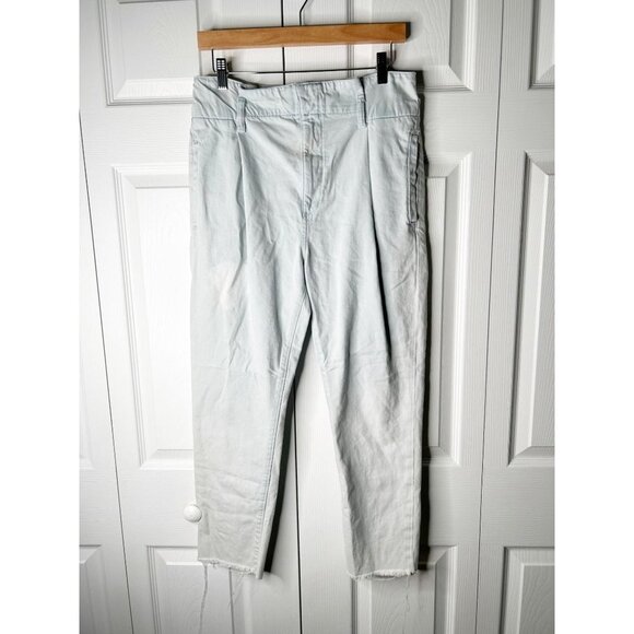 DL1961 Susie Paper Bag High Rise Light Wash Blue Denim Jeans Women's Size 27 - Picture 3 of 16